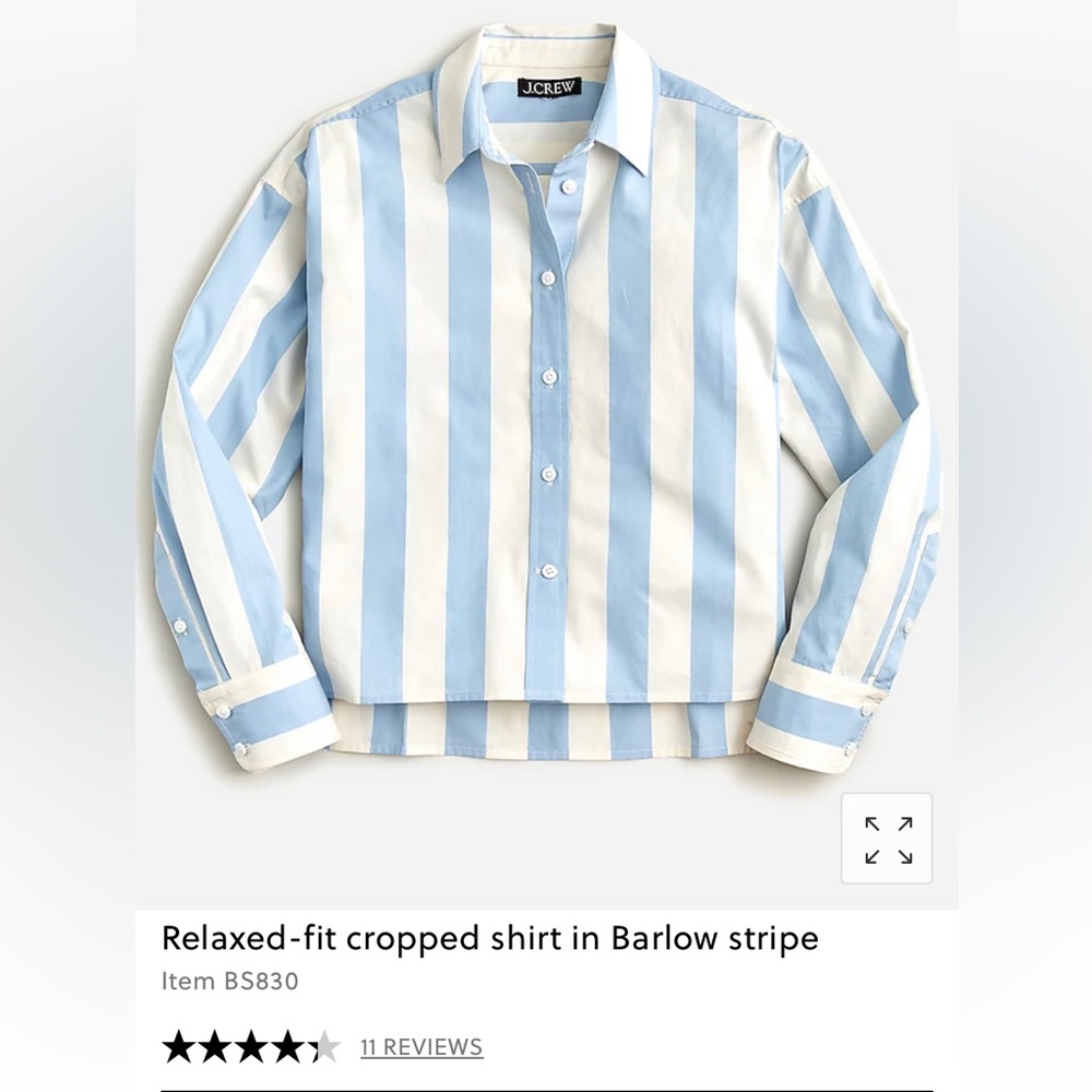 J Crew Relaxed Cropped shirt